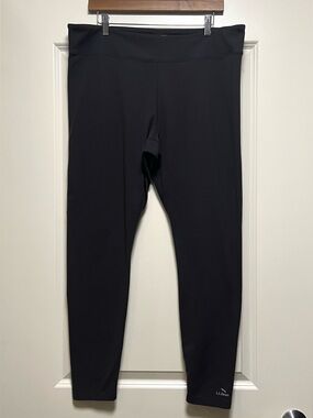 LL Bean Boundless Performance Tights 50+ UPF Hiking Leggings Black 1X 506103